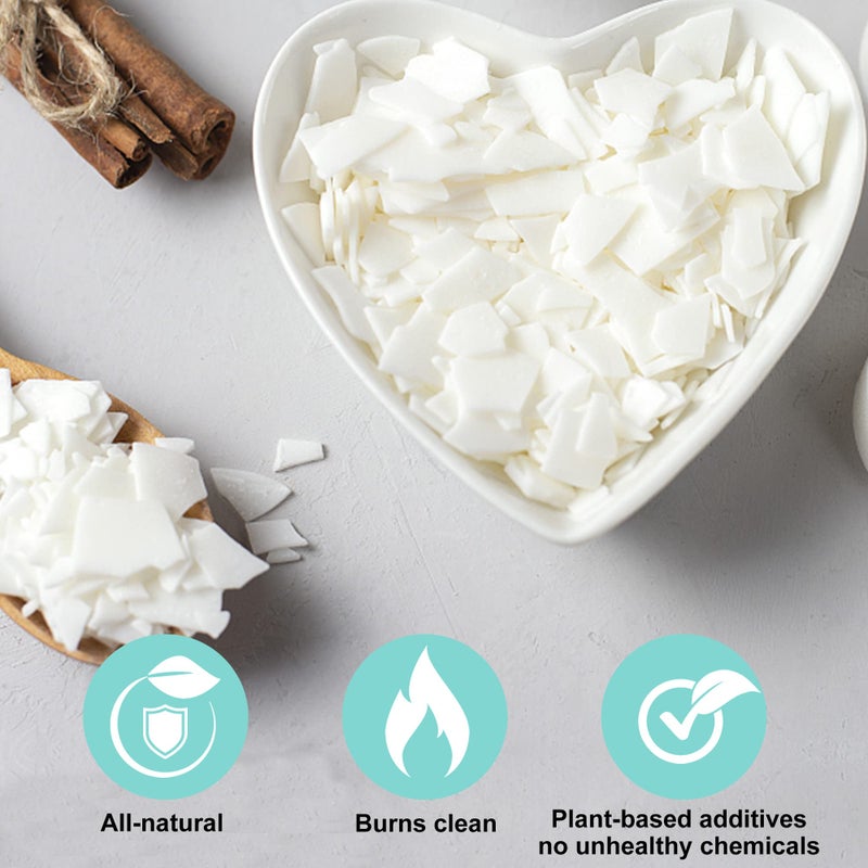 Haccah Soy Wax Candle Making Kit Supplies With Wax Melter, Natural Candle Wax For Candle Making, DIY Art&Crafts Kit for Adults,Beginner, Including 2lbs Soy Wax Flakes, Electric Stove,CandleWick,Melting Pot - Image 3