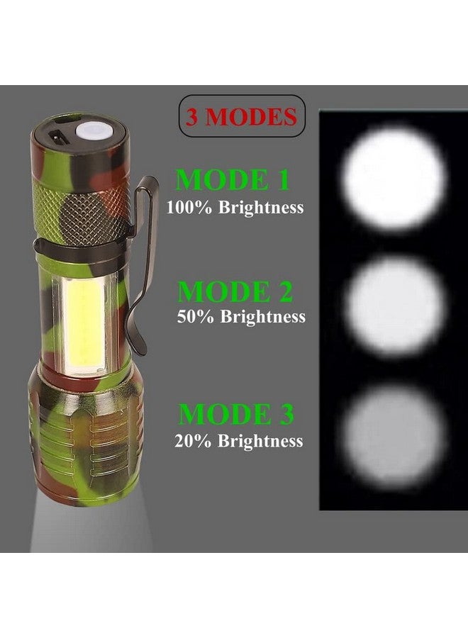 Care4 مصباح يدوي صغير معدني LED | ضوء طوارئ للمنزل قابل لإعادة الشحن، مصباح عسكري، 140 لومن - Image 3