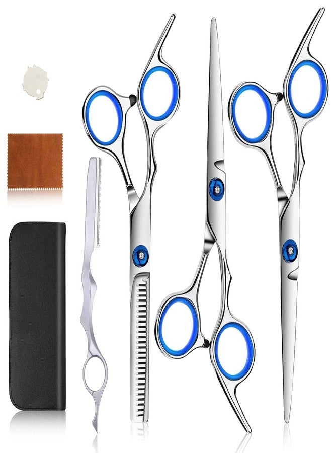 HASTHIP® Professional Hair Dressing & Hair Cutting Thinning Scissors Full Set Kit with Storage Case for Barber & Salon, Men, Women Adult, Kids - Image 1