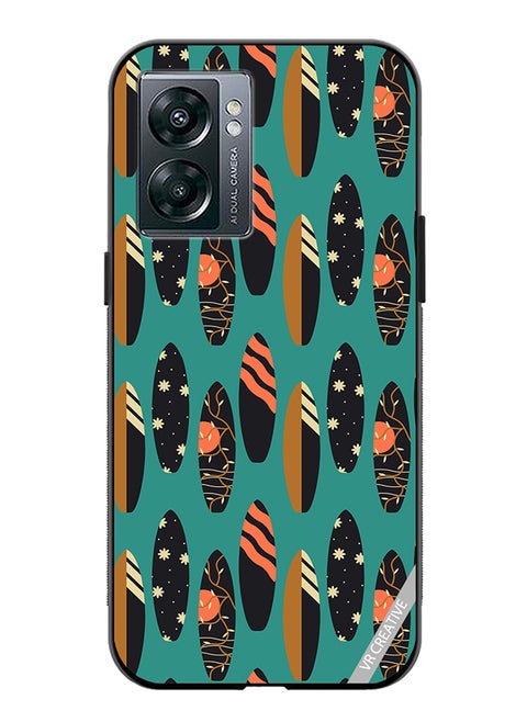 Protective Case Cover For Oppo A57 5G Pattern With Surfboards Design Multicolour