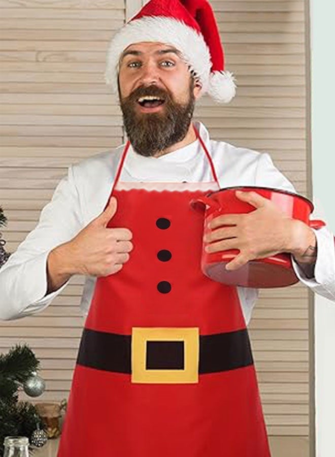 HAWAWA 3 Pieces Christmas Kitchen Cooking Aprons Adjustable for Christmas Party Chef Cooking Restaurant House Cleaning Gardening Home - Image 3