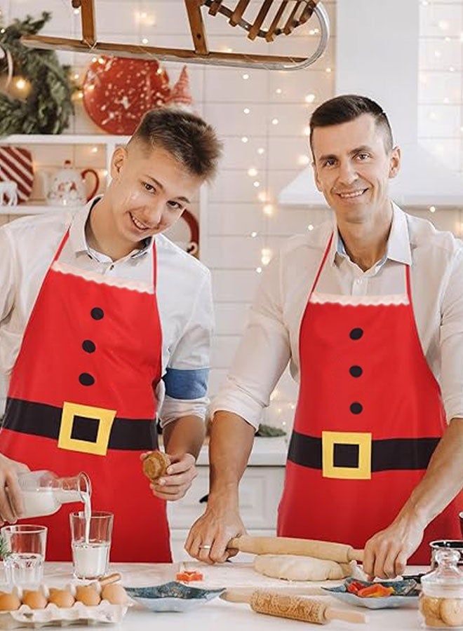 HAWAWA 3 Pieces Christmas Kitchen Cooking Aprons Adjustable for Christmas Party Chef Cooking Restaurant House Cleaning Gardening Home - Image 5