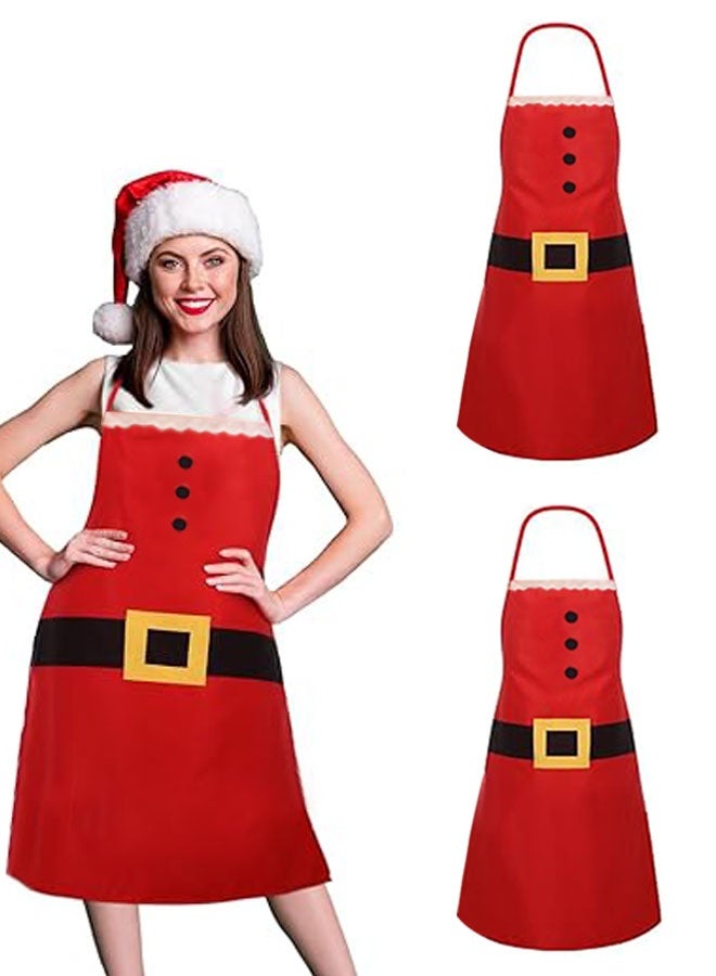 HAWAWA 3 Pieces Christmas Kitchen Cooking Aprons Adjustable for Christmas Party Chef Cooking Restaurant House Cleaning Gardening Home - Image 1