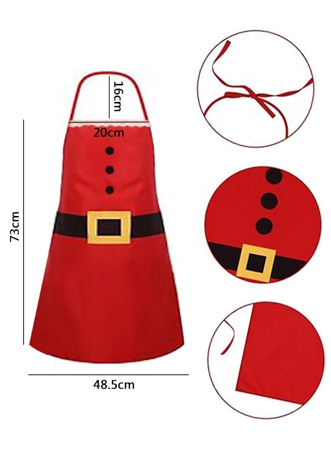 HAWAWA 3 Pieces Christmas Kitchen Cooking Aprons Adjustable for Christmas Party Chef Cooking Restaurant House Cleaning Gardening Home - Image 2