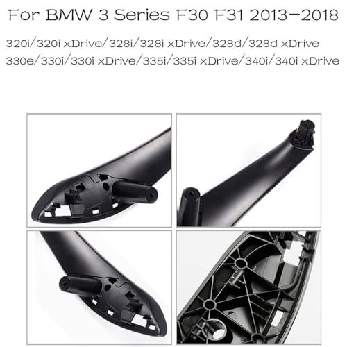 CHUANGHUI Car Door Handle for BMW 3 Series F30 F31 2013-2018 Interior Door Handles Replace Cover Car Door Handle 320i 328i 330i 335i 340i (Black) - Image 3