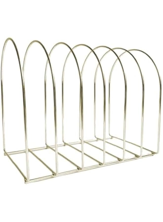 Generic Woolen Hat Display Stand Swimming Cap Holder Decorative Tabletop Hat Rack Knit Hat Storage Rack for Home Cloakroom Decoration, 7 Grids Gold - Image 1