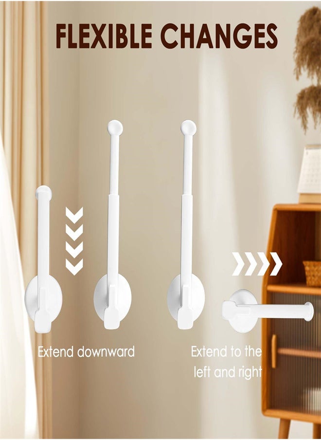 2 Pack Curtain Holdbacks Wall Mounted, Self Adhesive L Shaped Curtain Holder, Drapery Hooks Tiebacks for Home Office Decorative, Towels Hair Band Holder Nordic Style - Image 2