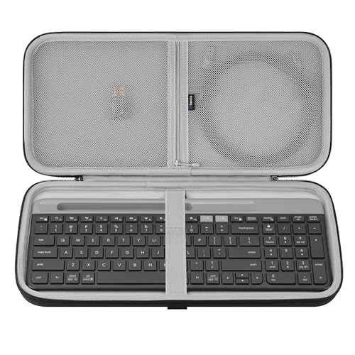 GEEKRIA Keyboard Hard Shell Protective Travel Case Compatible with Logitech MK470 Slim Wireless Keyboard and Mouse Combo Logitech MK470 K585 K580 Dark Gray - Image 1