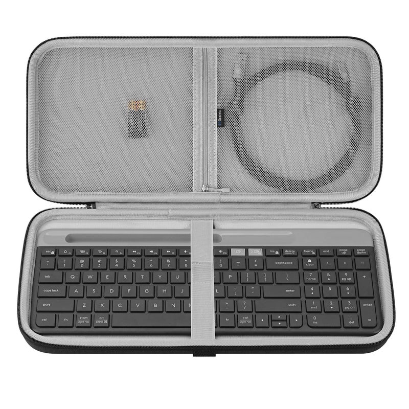 GEEKRIA Keyboard Hard Shell Protective Travel Case Compatible with Logitech MK470 Slim Wireless Keyboard and Mouse Combo Logitech MK470 K585 K580 Dark Gray - Image 2