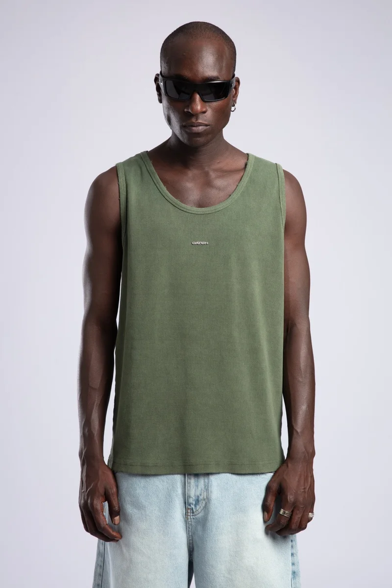 Catch Tank Top with Metal Logo Detail