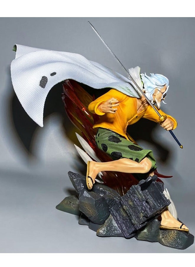 One Piece Grandmaster Kuma Figure - Resonance with Boundaries of Ability, LED Light-up, Battle Scene Anime Model Statue for Display.