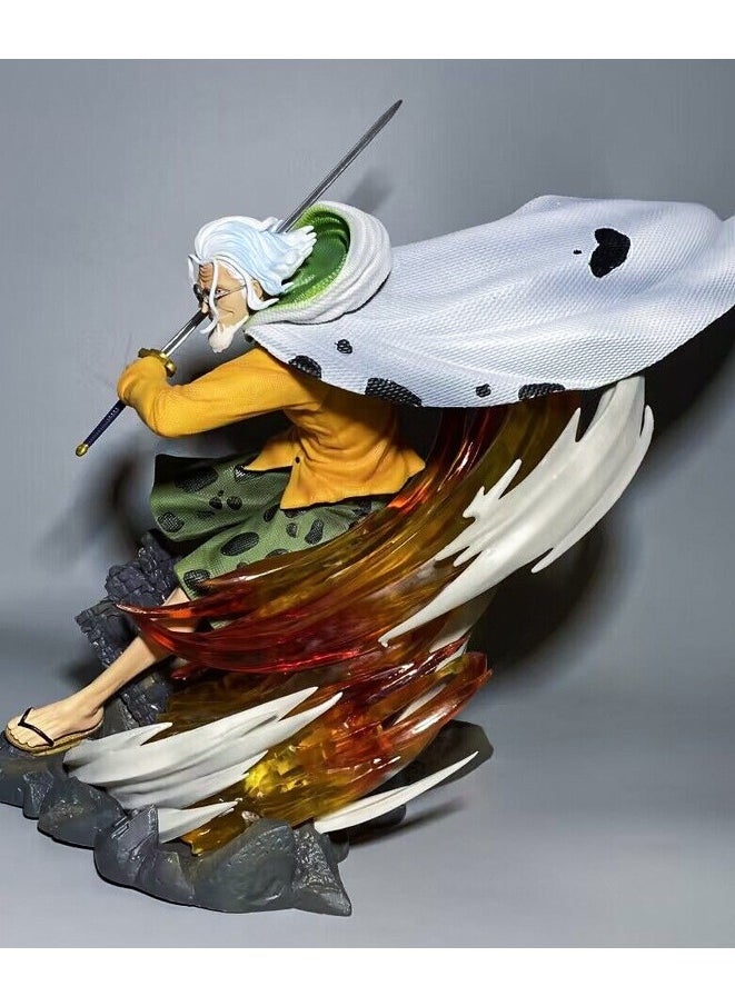 One Piece Grandmaster Kuma Figure - Resonance with Boundaries of Ability, LED Light-up, Battle Scene Anime Model Statue for Display.