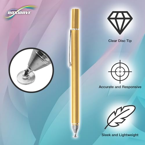 BoxWave Stylus Pen Compatible with Samsung Galaxy Z Flip - FineTouch Capacitive Stylus, Super Precise Stylus Pen - Champagne Gold - Image 3