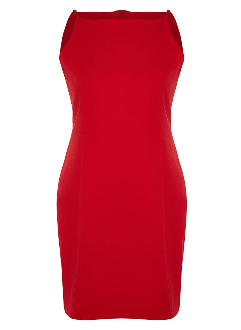 Trendyol Curve Zip Neck Knitted Dress