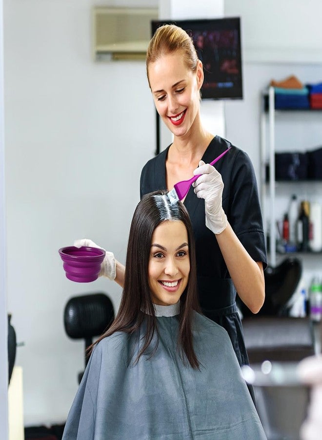 MOONMINI Hair Dye Color Brush and Bowl Set, Color Bowl Brushes Tool Mixing Bowl Kit Tint Comb for Hair Tint Dying Coloring Applicator (Purple) - Image 5