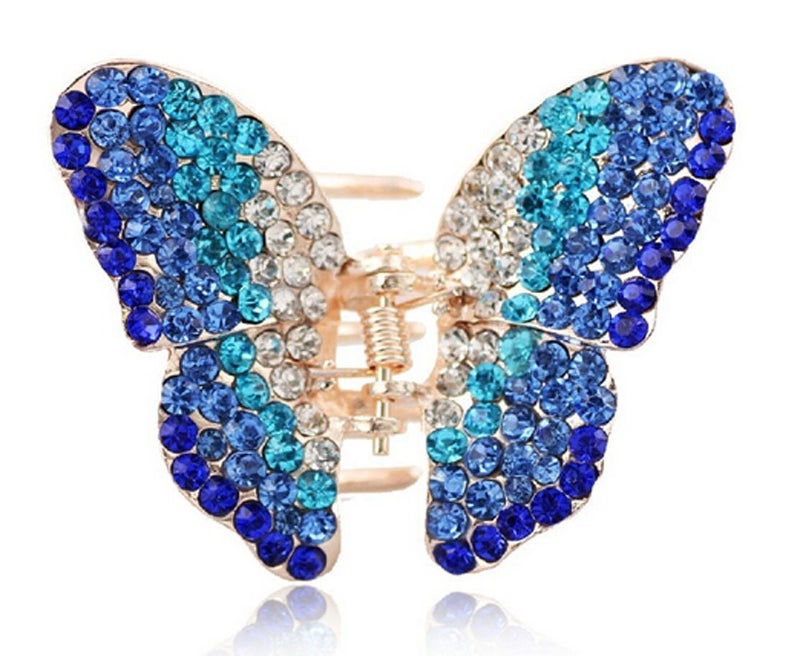 سوبيربليس مشبك شعر بتصميم فراشة مرصعة بأحجار الراين - Image 1