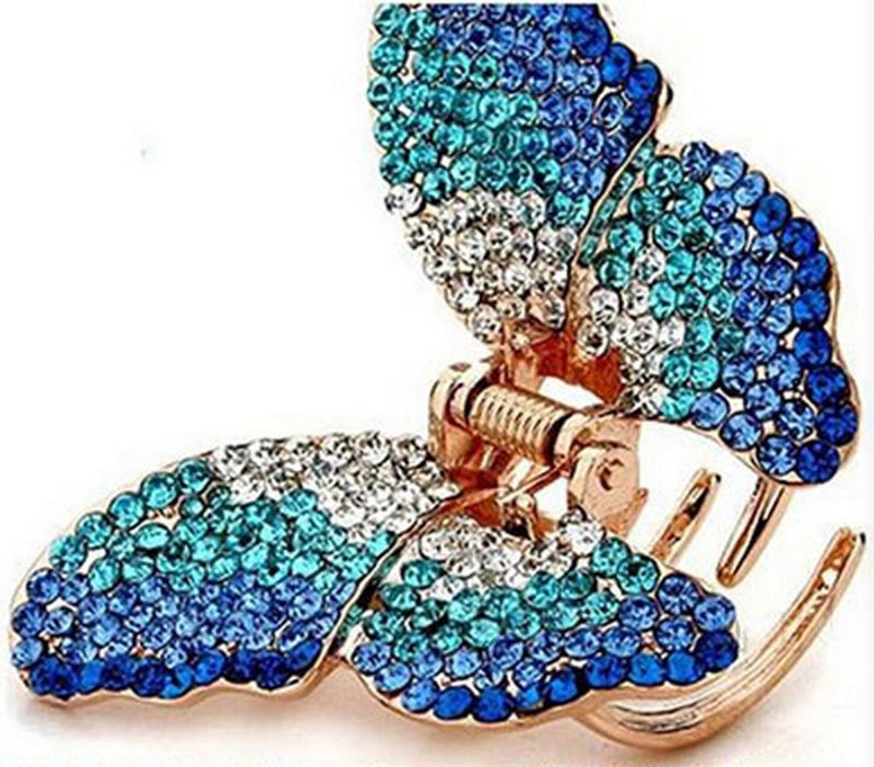 سوبيربليس مشبك شعر بتصميم فراشة مرصعة بأحجار الراين - Image 2