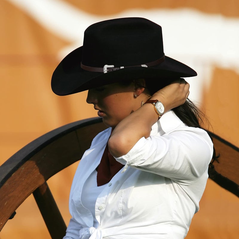 RainFlowwer Leather Cowboy Hat Bands for Men Women Western/Fedora/Panama Hat Belts Cowgirl Hatbands Cowboy Supply Hand Made Replacement Dark Brown - Image 4