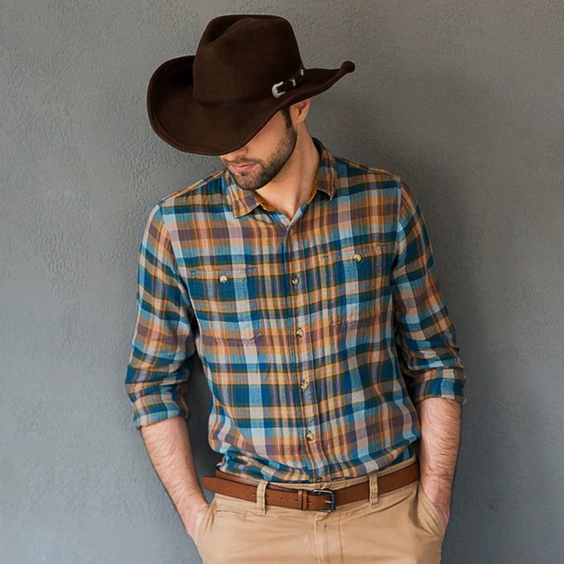 RainFlowwer Leather Cowboy Hat Bands for Men Women Western/Fedora/Panama Hat Belts Cowgirl Hatbands Cowboy Supply Hand Made Replacement Dark Brown - Image 3