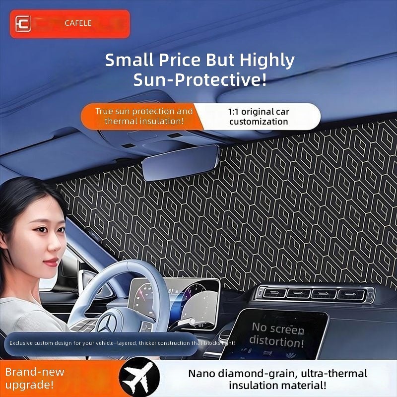 Cafele Car Sunshade Front Windshield Cover - UV Protection & Heat Insulation - Image 5