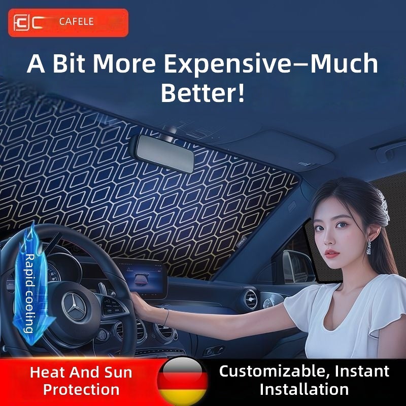 Cafele Car Sunshade Front Windshield Cover - UV Protection & Heat Insulation - Image 4