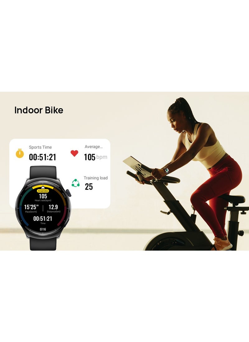 Mibro Lite 3 Pro ساعة ذكية 1.32 بوصة شاشة AMOLED 10 محاور مستشعر حركة بلوتوث اتصال GPS 150+ أوضاع رياضية 5ATM مقاومة للماء مراقبة معدل ضربات القلب 15 يومًا عمر البطارية ساعة ذكية(فضي)