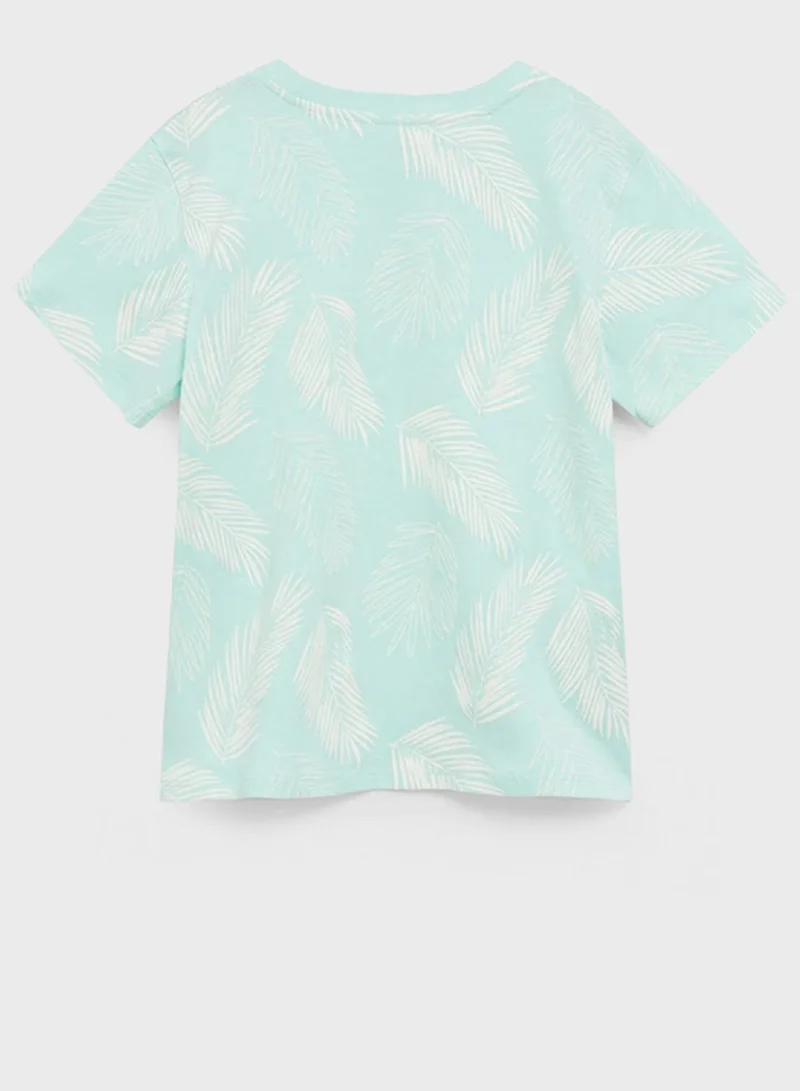 MANGO Kids Leaf Print T-Shirt