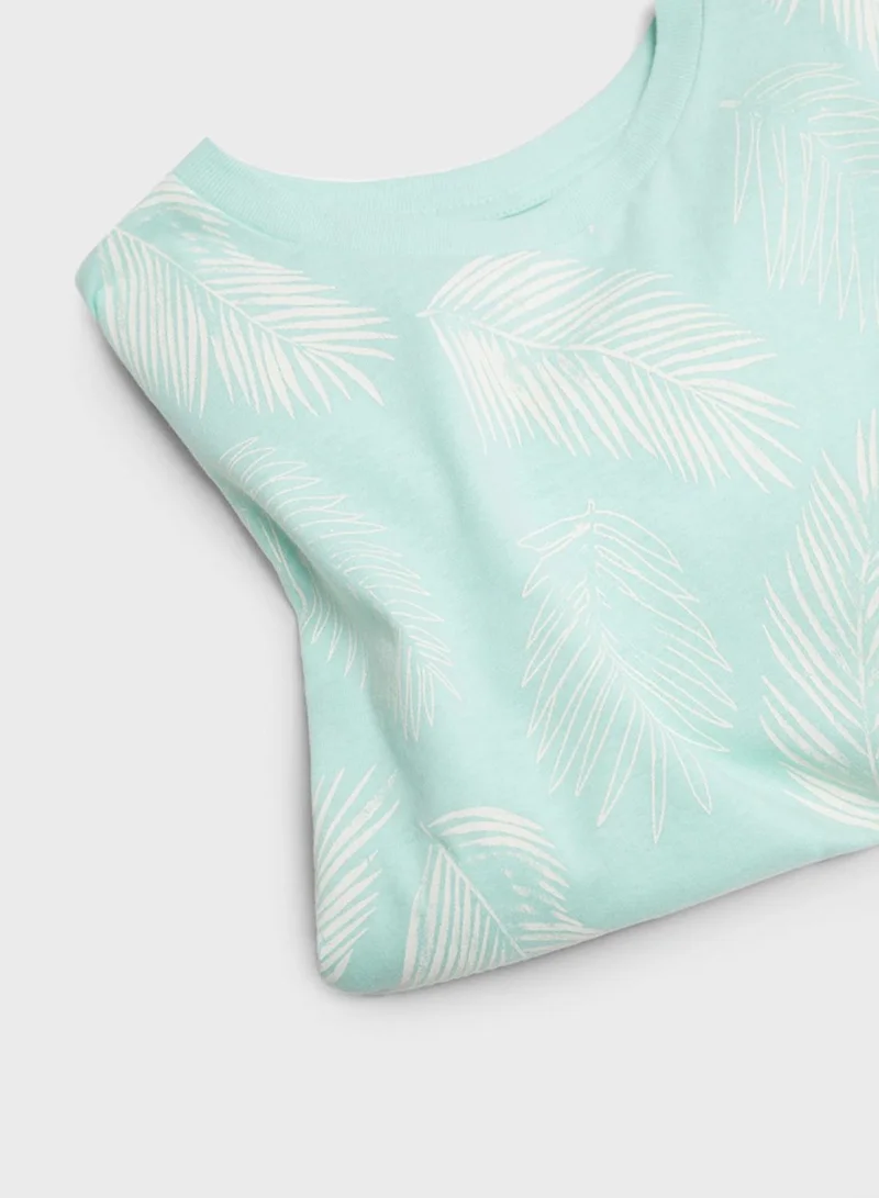 MANGO Kids Leaf Print T-Shirt