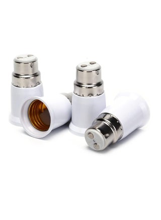4-Pack B22 to E27 Adapter Lamp Socket Converter Maximum Wattage 200W Heat Resistant up to 150℃ Fire Resistant Converts B22 Bayonet Fitting to E27 Edison Screw-in Socket - pzsku/Z1826E0F7BD6C9EB227CFZ/45/_/1701405958/3db73961-0fca-4760-862c-0aa683ca43f9