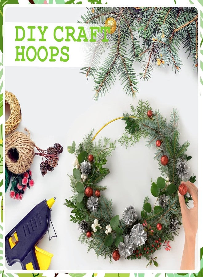 FSWCCK 10 Inch Macrame Metal Hoops with Wood Holders (5 Pack) - DIY Craft Ring Set for Macrame Wall Hanging, Wedding Centerpiece, Floral Wreath Making for DIY Wedding Decor and Wall Hanging Crafts - Image 4