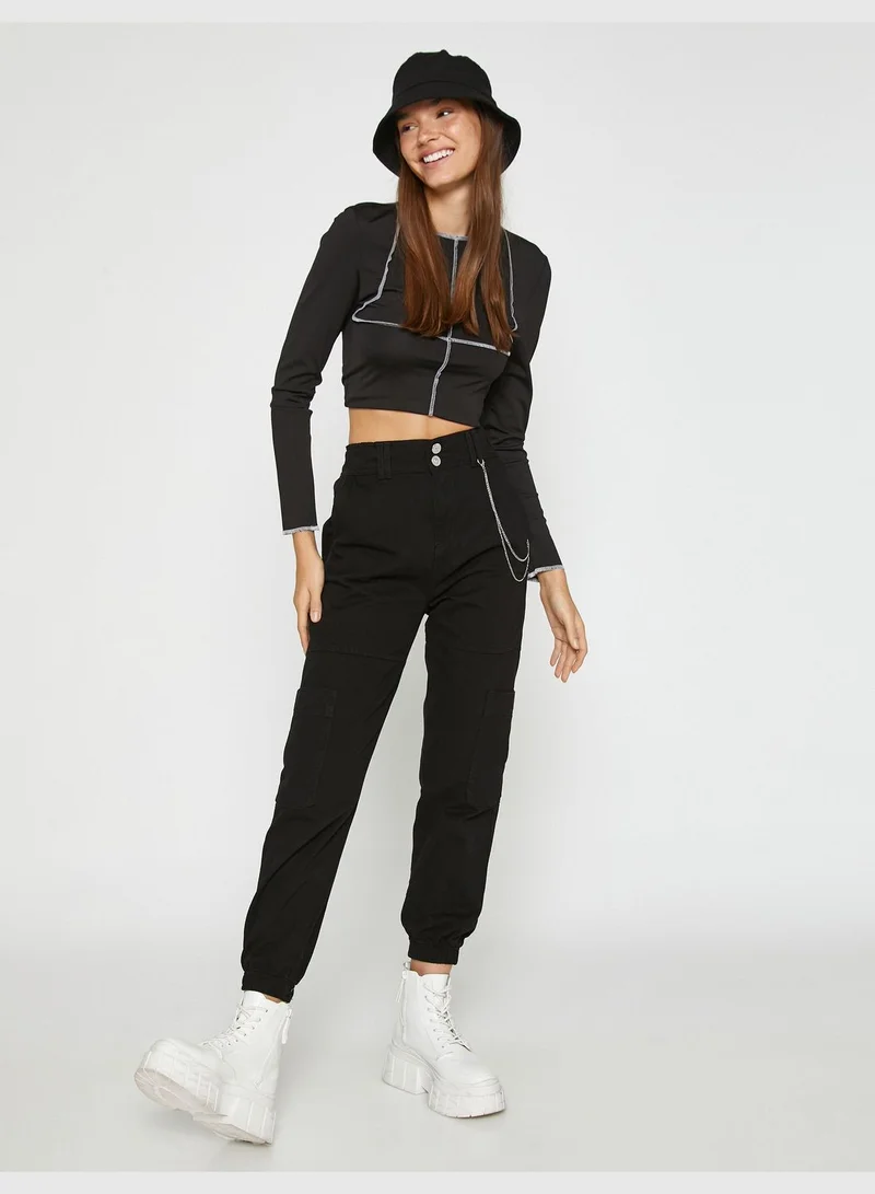 كوتون Jogger Trousers Chain Detail