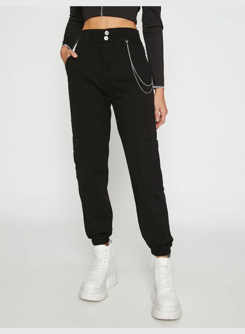 كوتون Jogger Trousers Chain Detail