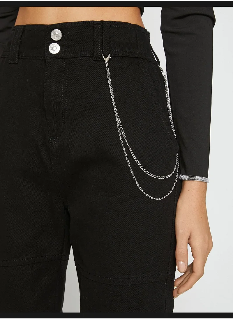 KOTON Jogger Trousers Chain Detail