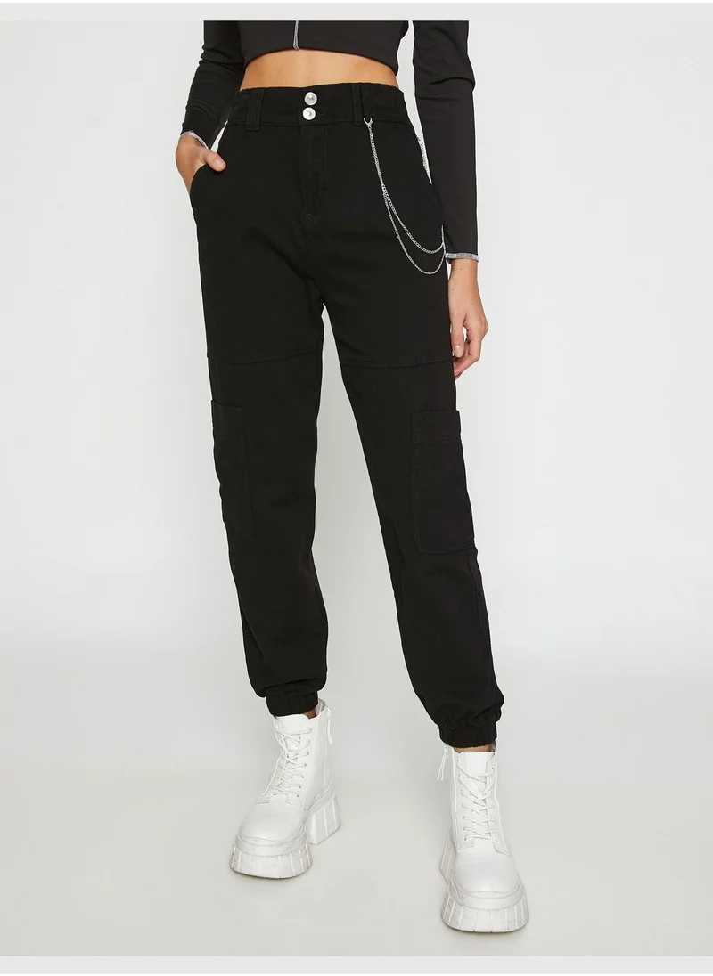 KOTON Jogger Trousers Chain Detail