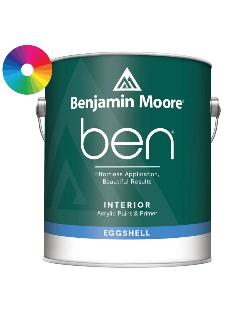 Benjamin Moore Ben Eggshell Interior Latex Paint & Primer (3.7 L, Base 3) Color Westwood Tan