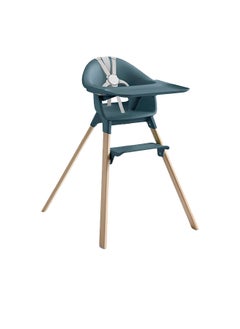 STOKKE Clikk High Chairall - In - One Baby High Chair With Tray + Harnesslight, Durable And Travel Friendlyergonomic And Adjustable Featuresbest For 6 - 36 Months Or Up To 15Kg/33Lbsfjord Blue  - Image 1