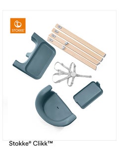 STOKKE Clikk High Chairall - In - One Baby High Chair With Tray + Harnesslight, Durable And Travel Friendlyergonomic And Adjustable Featuresbest For 6 - 36 Months Or Up To 15Kg/33Lbsfjord Blue  - Image 3