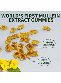 NEVISS Mullein Leaf Extract 1000Mg For Lung Cleanse Vegan Mullein Gummies For Lung With Quercetin & Bromelain Vitamin D3 Ashwagandha For Calm & Gut Health Chewable Herbal Supplements Nongmo 120 Counts  - Image 4