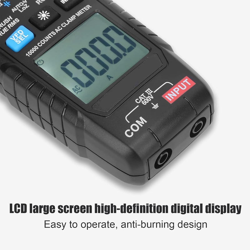 Digital Clamp Meter 600A 600V Multimeter LCD Dual Display AC DC Voltage Current NCV Detection - Image 5