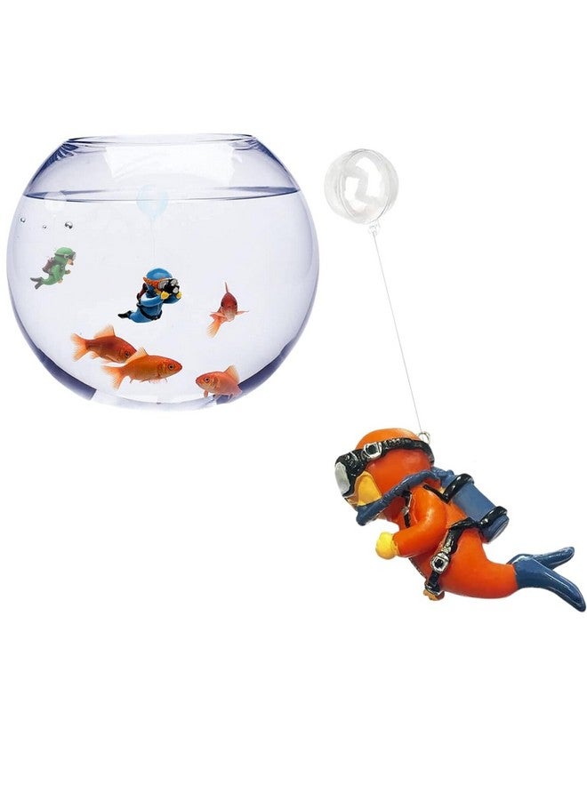 سايج سكوير ديكور غواص سكوبا، زينة حوض سمك واقعية لموضوع تحت الماء، مادة آمنة، تمثال غواص مائي، منحوتة مستكشف، زينة غواص بحري، ديكور لعشاق الغوص - Image 1