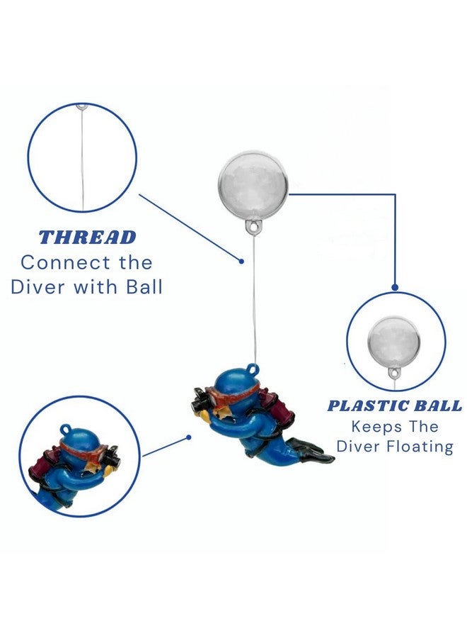 سايج سكوير ديكور غواص سكوبا، زينة حوض سمك واقعية لموضوع تحت الماء، مادة آمنة، تمثال غواص مائي، منحوتة مستكشف، زينة غواص بحري، ديكور لعشاق الغوص - Image 5