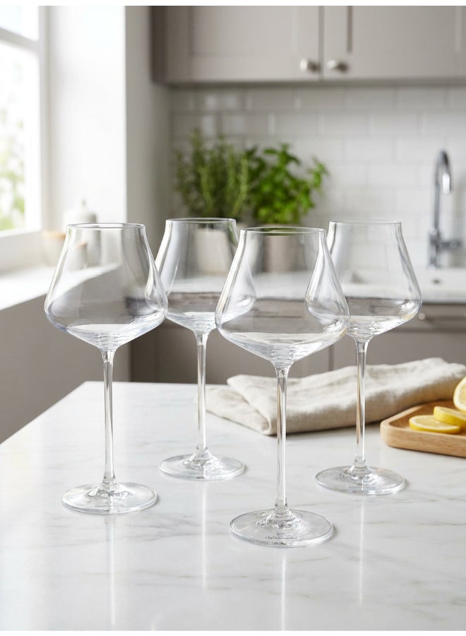 Chef & Sommelier كأس نبيذ Reveal Up Intense مع قاعدة مجموعة 4 × 550 مل للنبيذ، الشمبانيا، العصير، الماء، المشروبات الغازية، المشروبات الكحولية، المشروبات الساخنة - Image 2