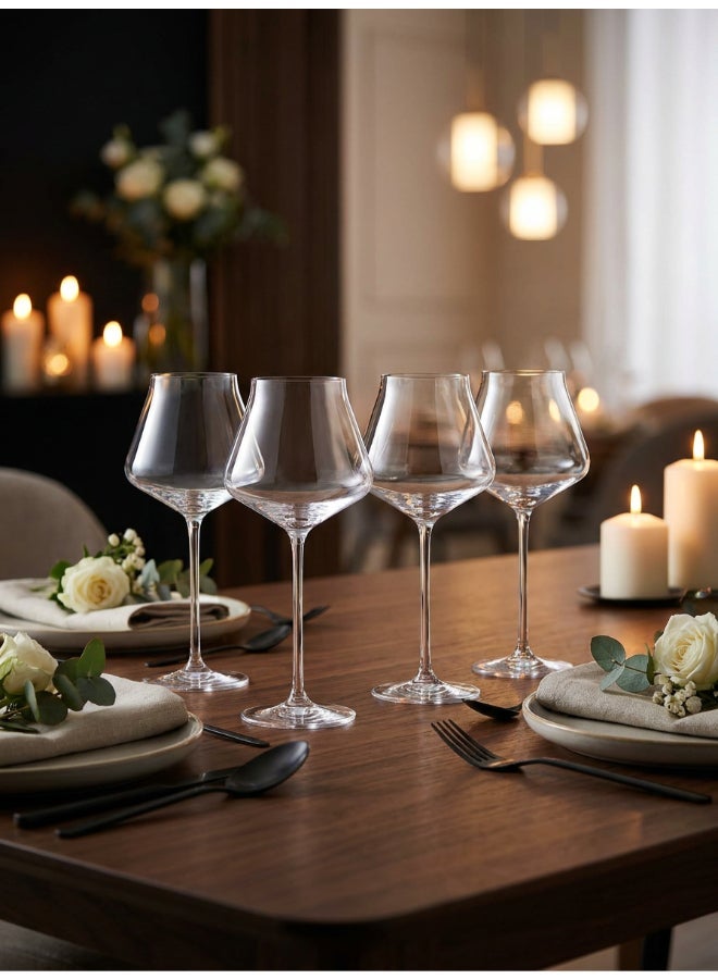 Chef & Sommelier كأس نبيذ Reveal Up Intense مع قاعدة مجموعة 4 × 550 مل للنبيذ، الشمبانيا، العصير، الماء، المشروبات الغازية، المشروبات الكحولية، المشروبات الساخنة - Image 4