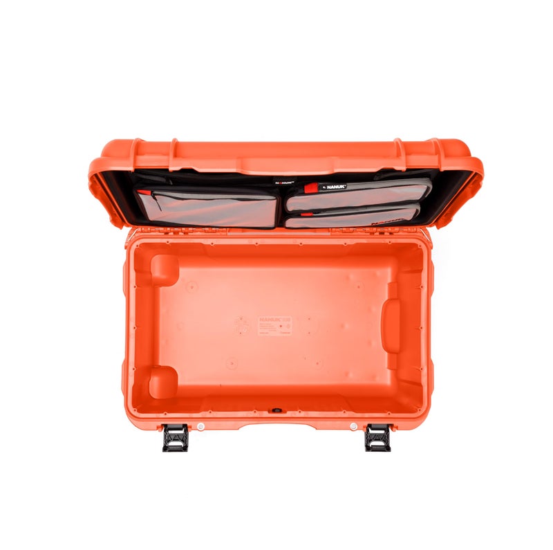 NANUK 938 Survival Gear Storage Case w/Wheels and Lid Organizer-for Preppers, Survivalist, First Aid and Emergencies - Waterproof, Dustproof, and Impact Resistant-Empty (Orange) - Image 3