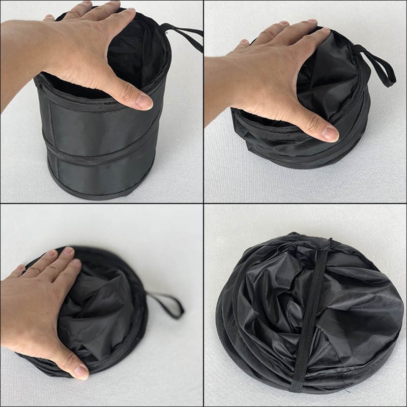 Car Trash Can Portable Garbage Bin Foldable Waterproof Bag Waste Basket Car Seat Back Garbage Bag Organizer - Image 3