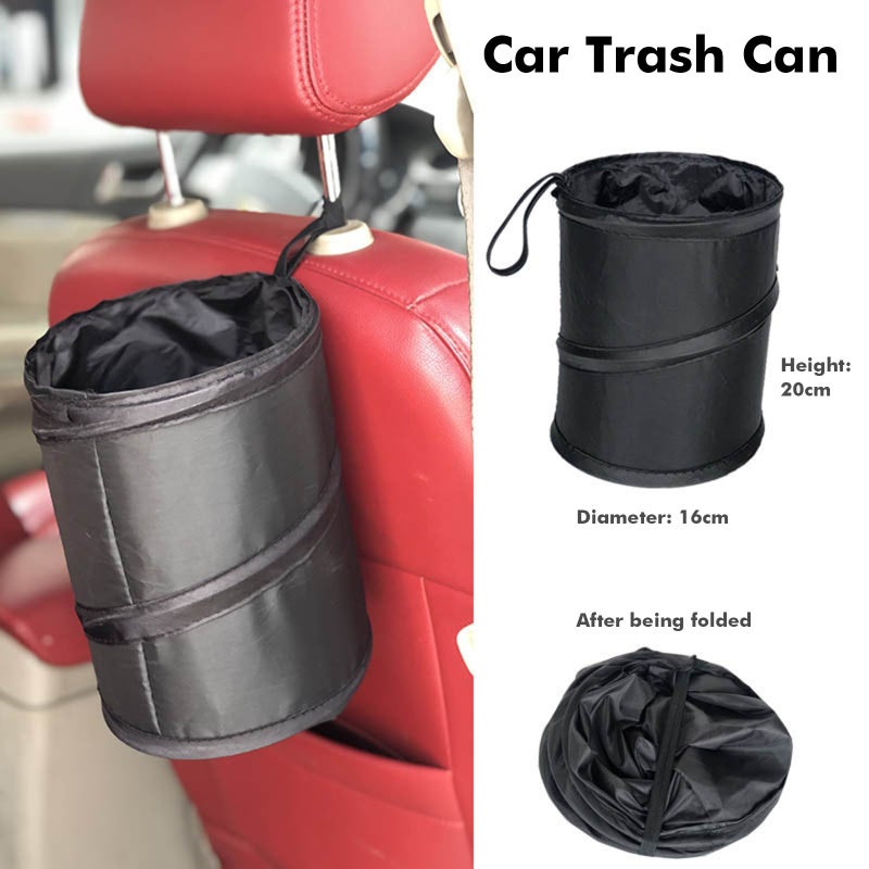 Car Trash Can Portable Garbage Bin Foldable Waterproof Bag Waste Basket Car Seat Back Garbage Bag Organizer - Image 5