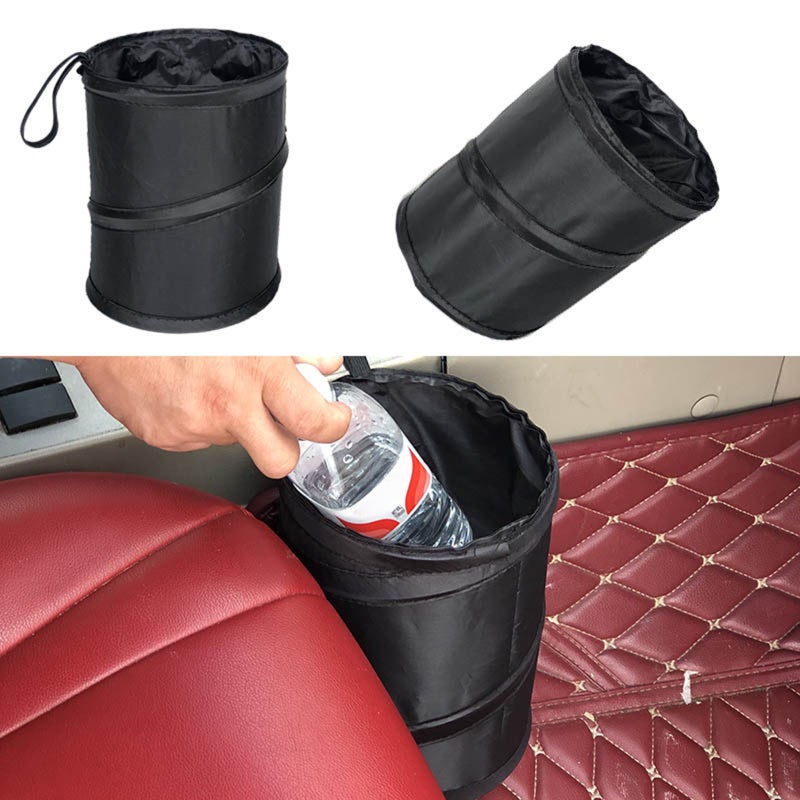 Car Trash Can Portable Garbage Bin Foldable Waterproof Bag Waste Basket Car Seat Back Garbage Bag Organizer - Image 4