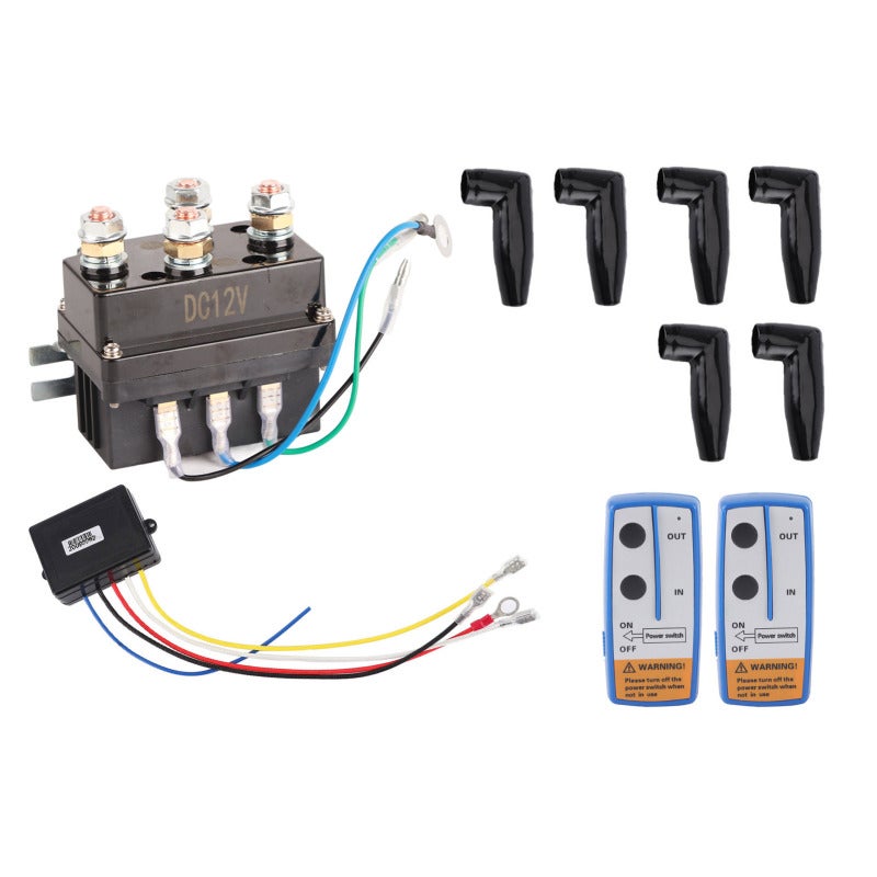 12V Winch Solenoid Relay: Steel Construction With Black Powder Coating - Wide Compatibility Winch Contactor for ATV, UTV, 4X4 Off-Road Vehicles With 12V Electromagnetic Winch - Image 3