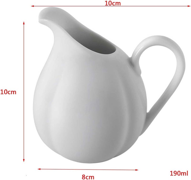 Gravy Boat 1 Pack Porcelain Gravy Boat White Gravy Boat for Salad Dressings, Milk,Broth, Creamer Gravy Jug(190ml) - Image 2