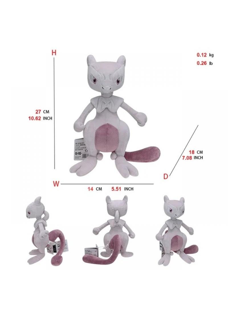 Y&D 1-Piece Pocket Monsters Figure Mewtwo Plush Toys 27cm  - Image 3